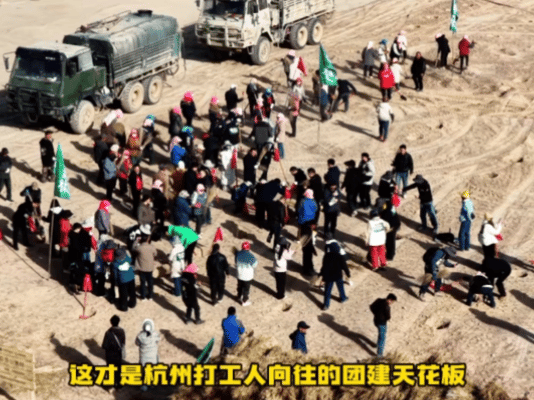 杭州年轻人的团建方式更新了杭州一公司开启193500棵梭梭树种植 最是一年春好处