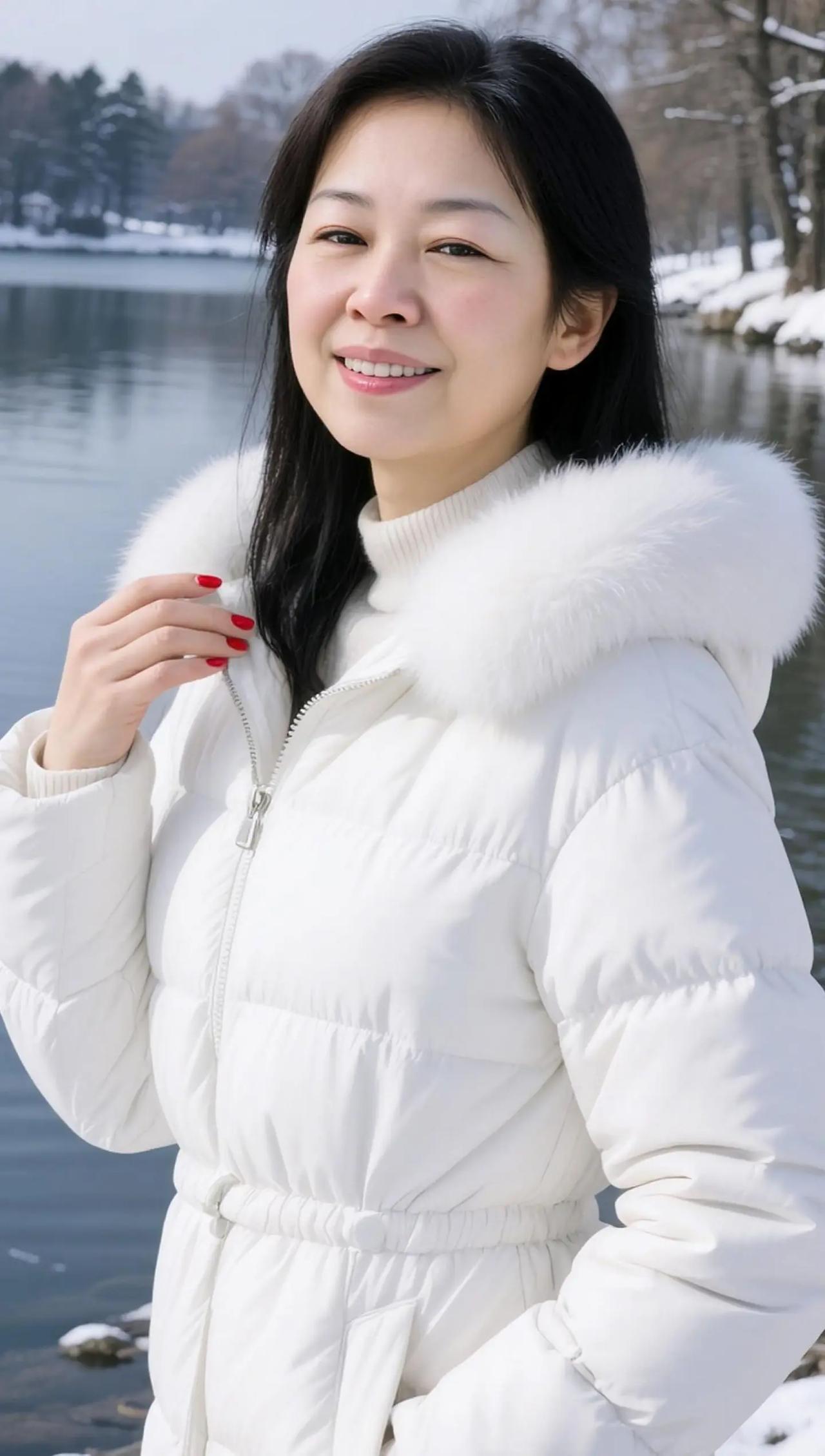 这样的穿搭好看不。AI冬日清新照ai创作