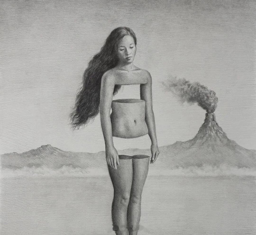 RaoofHaghighi是一位自学成才的伊朗艺术家，擅长油画、铅笔画、圆珠笔画