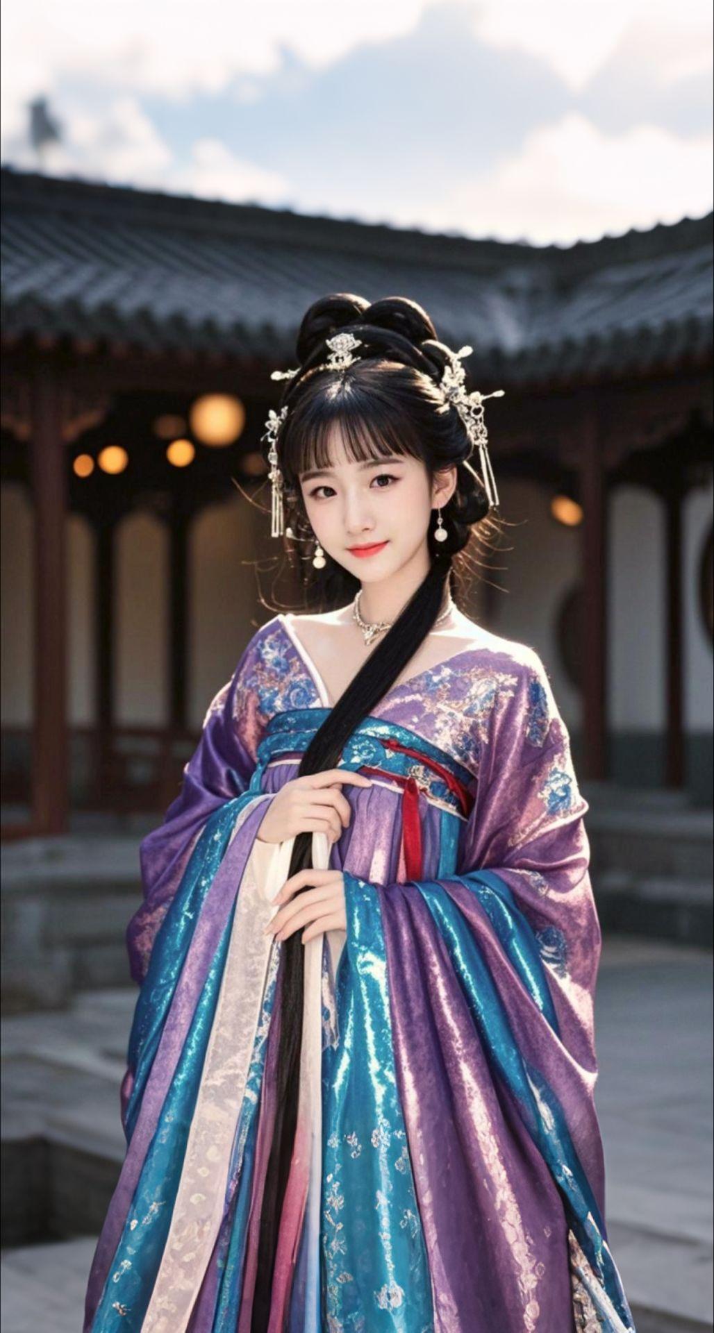 AI扩图 AI夜阑佳人