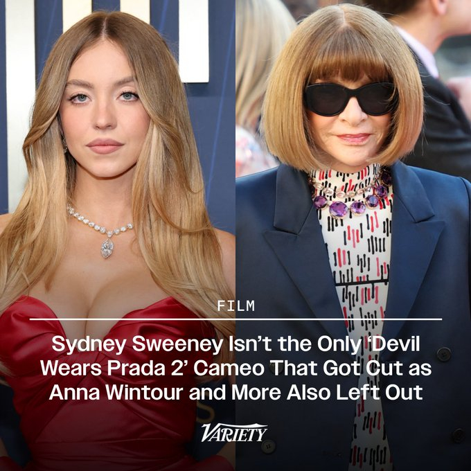 《穿普拉达的女王2》原本邀请西德尼·斯威尼客串出演自己，差不多有长达3分钟的戏份