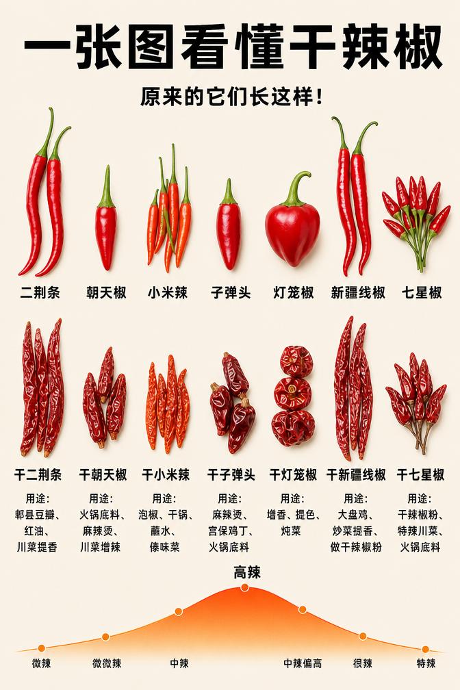 干辣椒别乱买！3招挑出又香又辣的好辣椒，炒菜再也不踩坑
 
以前我买干辣椒，总被