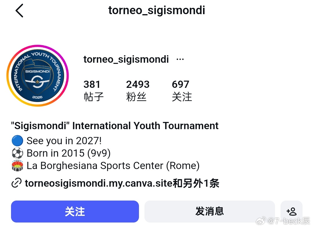 意大利的这个Sigismondi  International Youth To