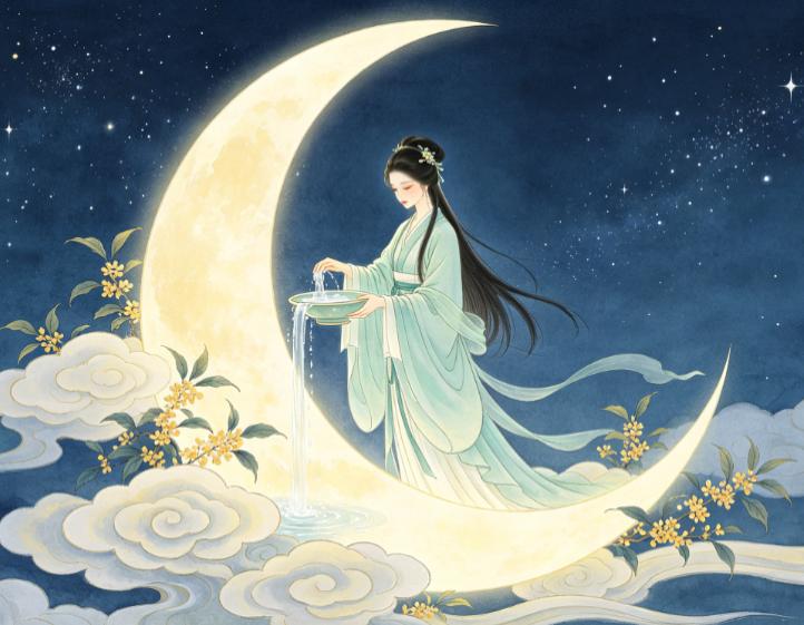 品读《山海经》601——《大荒东经》女和月母国，月亮女神常曦
原文：
有女和月母