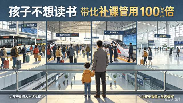 张雪峰说：如果孩子不想读书？带他去这4个地方，比补课管用100倍
