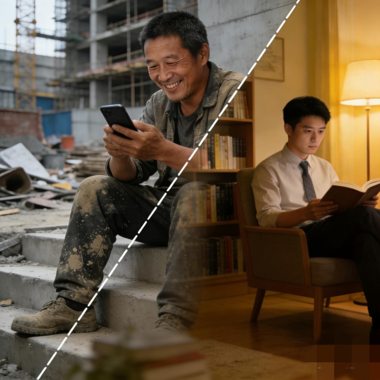 工地老王和白领儿子同睡一屋，差距却越拉越大，问题出在哪？

我邻居老王，五十了还