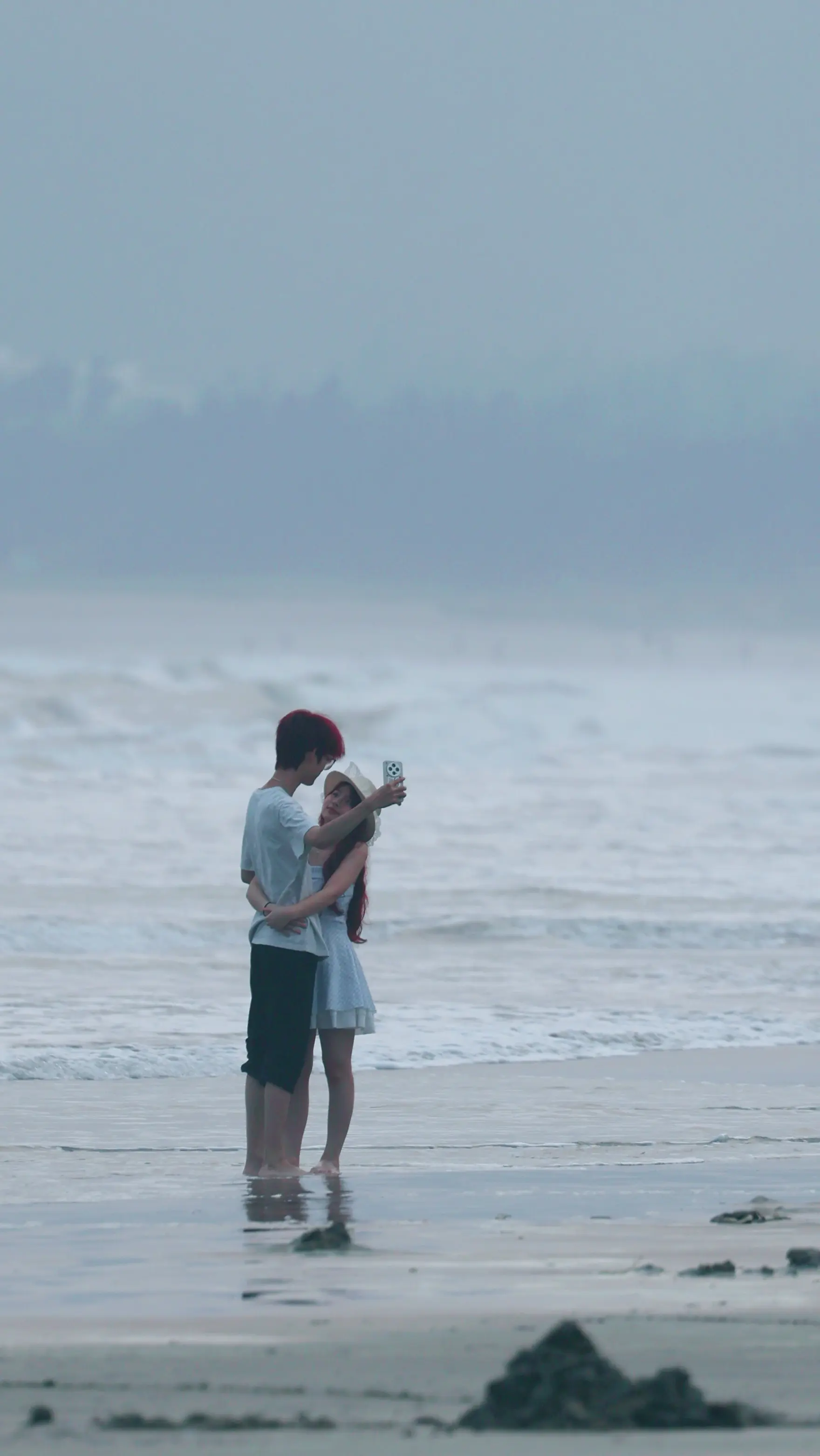 来给夕阳合个照  如果有时间你一定要去看海 取景器里的世界