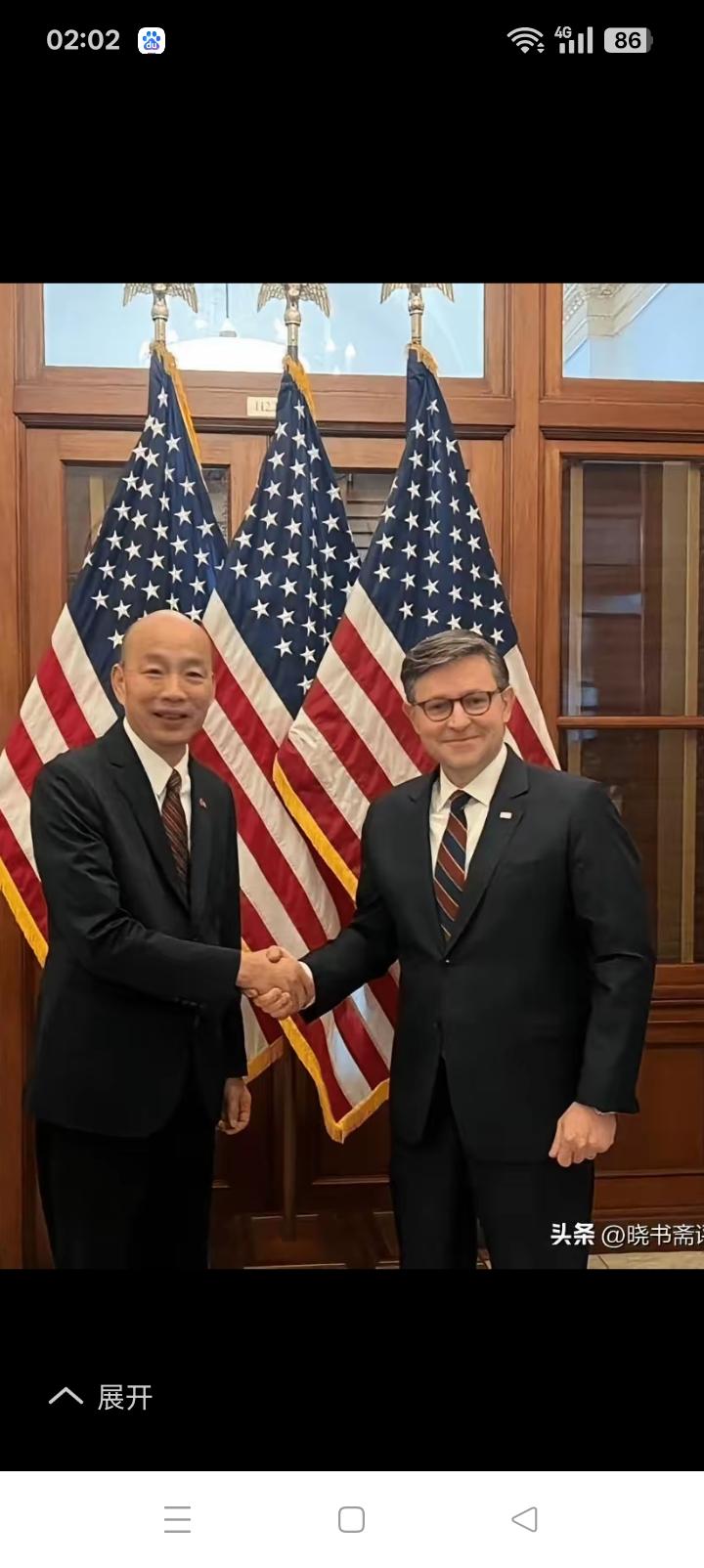 韩国瑜，百分百违反了《反分裂国家法》。
见了美国众议院议长等40位官员，
如果这