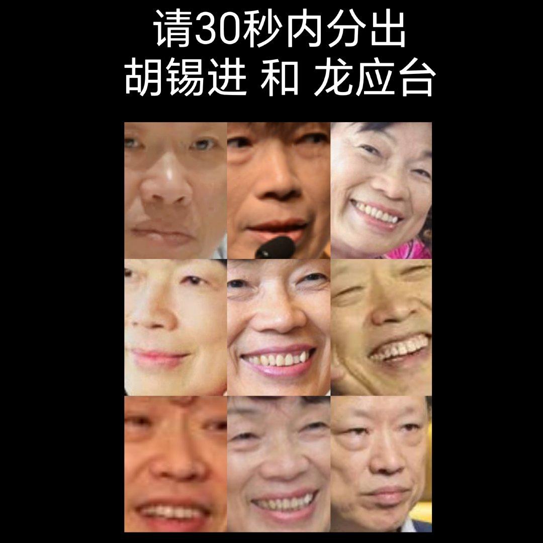 【胡锡进和龙应台的“中肯面相”】

胡锡进和龙应台，一个大陆报纸前主编，一个台湾