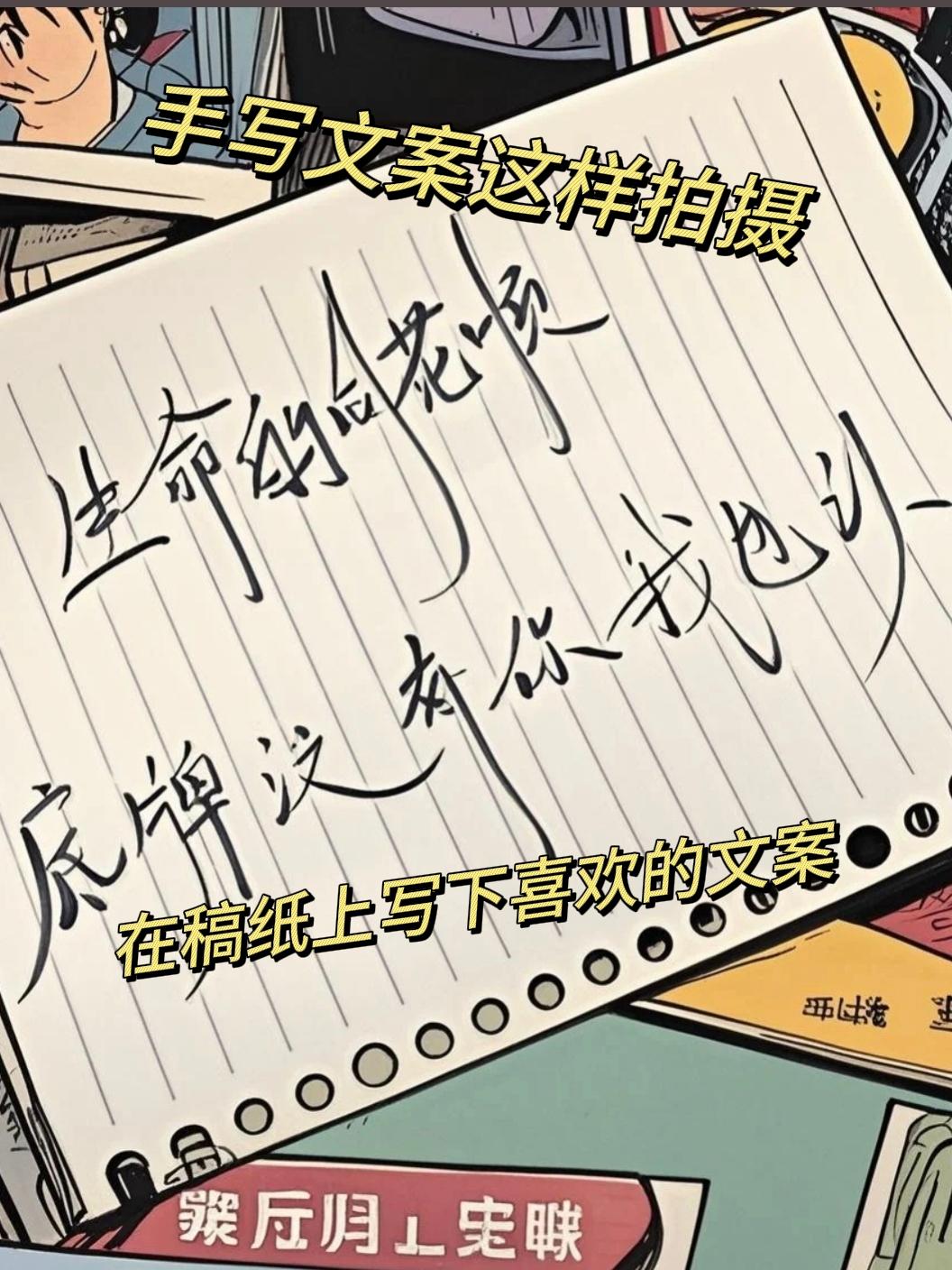 手写文案这样拍