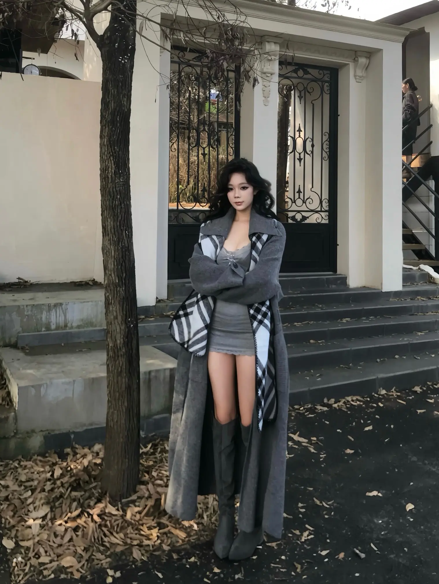 ootd穿搭 早秋穿搭格雷系穿搭