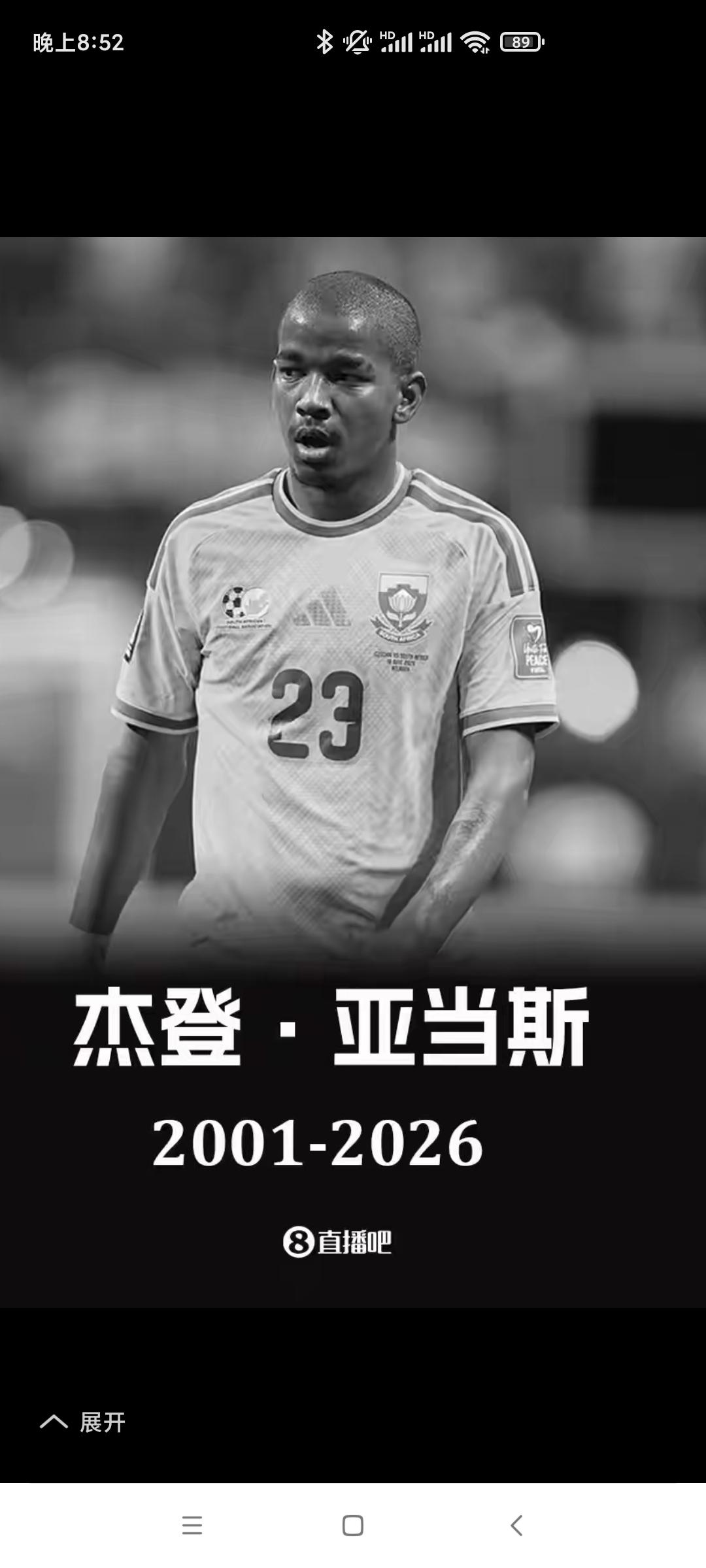 南非国家足球队现役中场球员，本届美加墨世界杯代表南非国家队出场三次的杰登.亚当斯