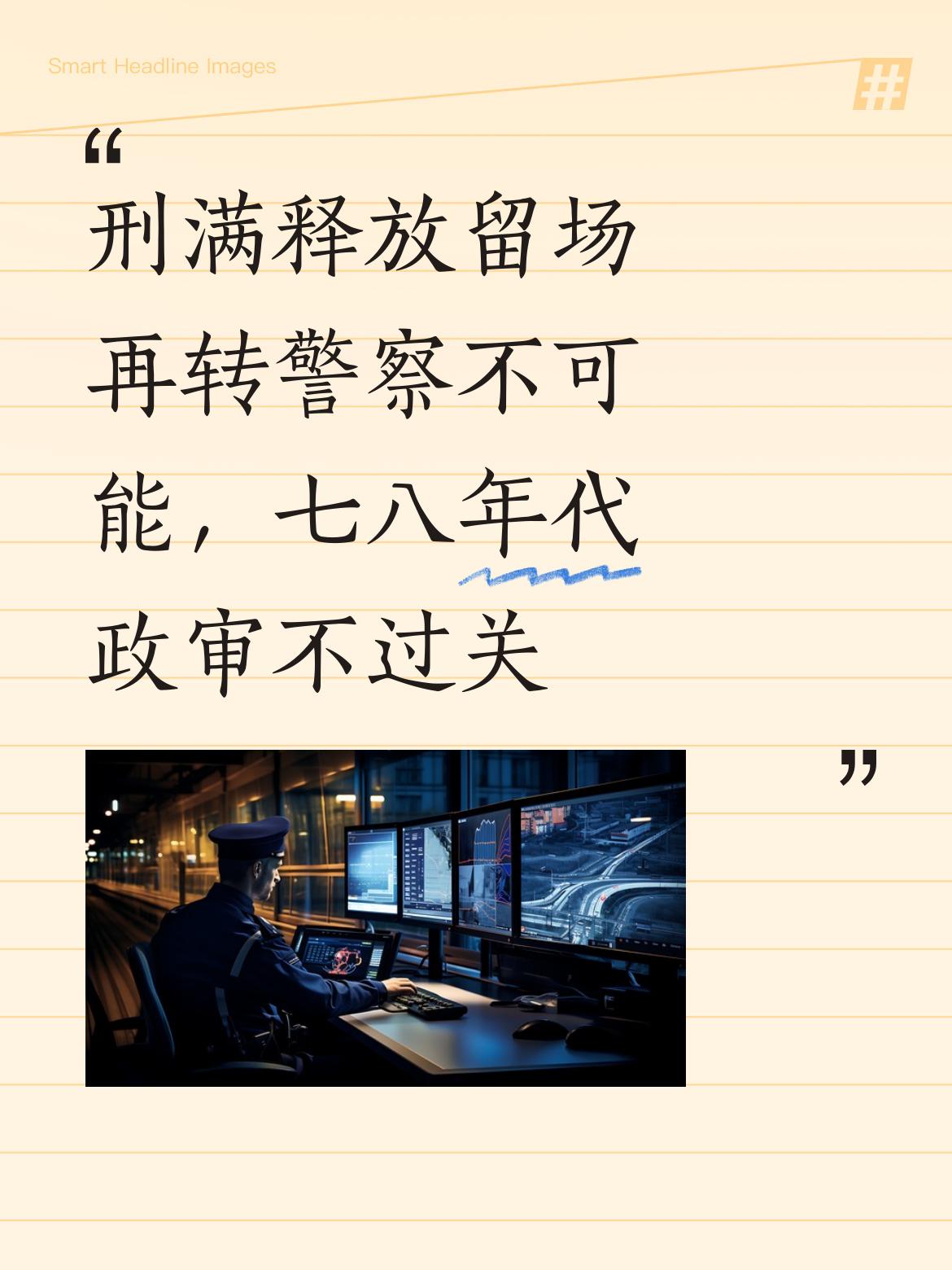 七八十年代政审那叫一个严格，刑满释放留场再转警察基本没可能。那时候对政治素质、道