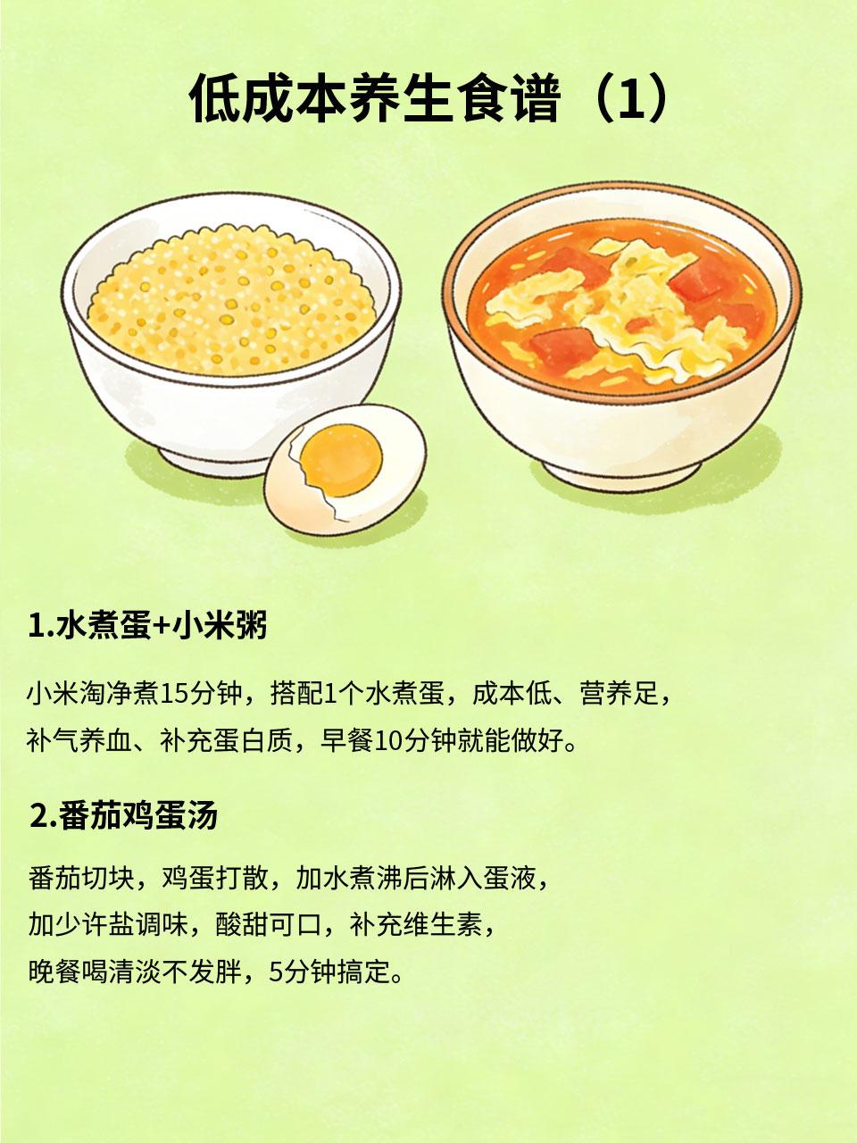 低成本养生食谱，学生党上班族闭眼入
学生党、上班族养生👩‍🎓👩‍💻，不用