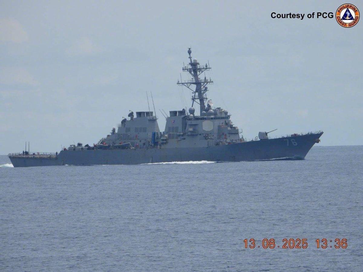 今日美军除了DDG-76“希金斯”号驱逐舰，现场还有LCS 20“辛辛那提”号濒
