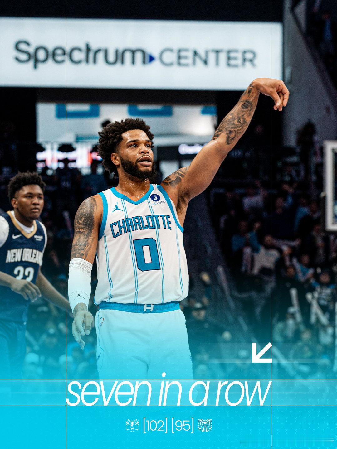 七连胜！！！黄蜂七连胜黄蜂战胜鹈鹕AllFly夏洛特黄蜂  cr：夏洛特黄蜂 