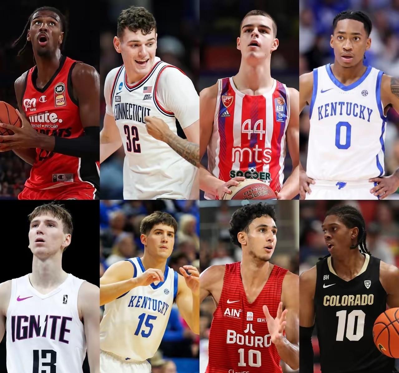 NBA 最新模拟选秀中抽签后的前 15 名：1️⃣ - 老鹰 | 亚历山大·萨尔