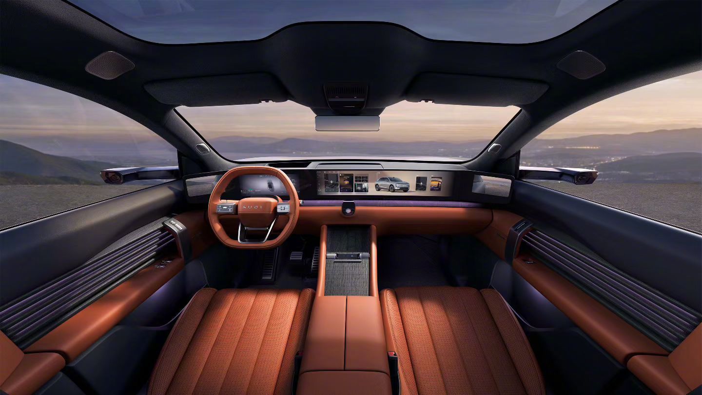 奥迪E7X爆火！车里直接装了一张大床北京车展奥迪E7X那张床出圈了这次北京车展，