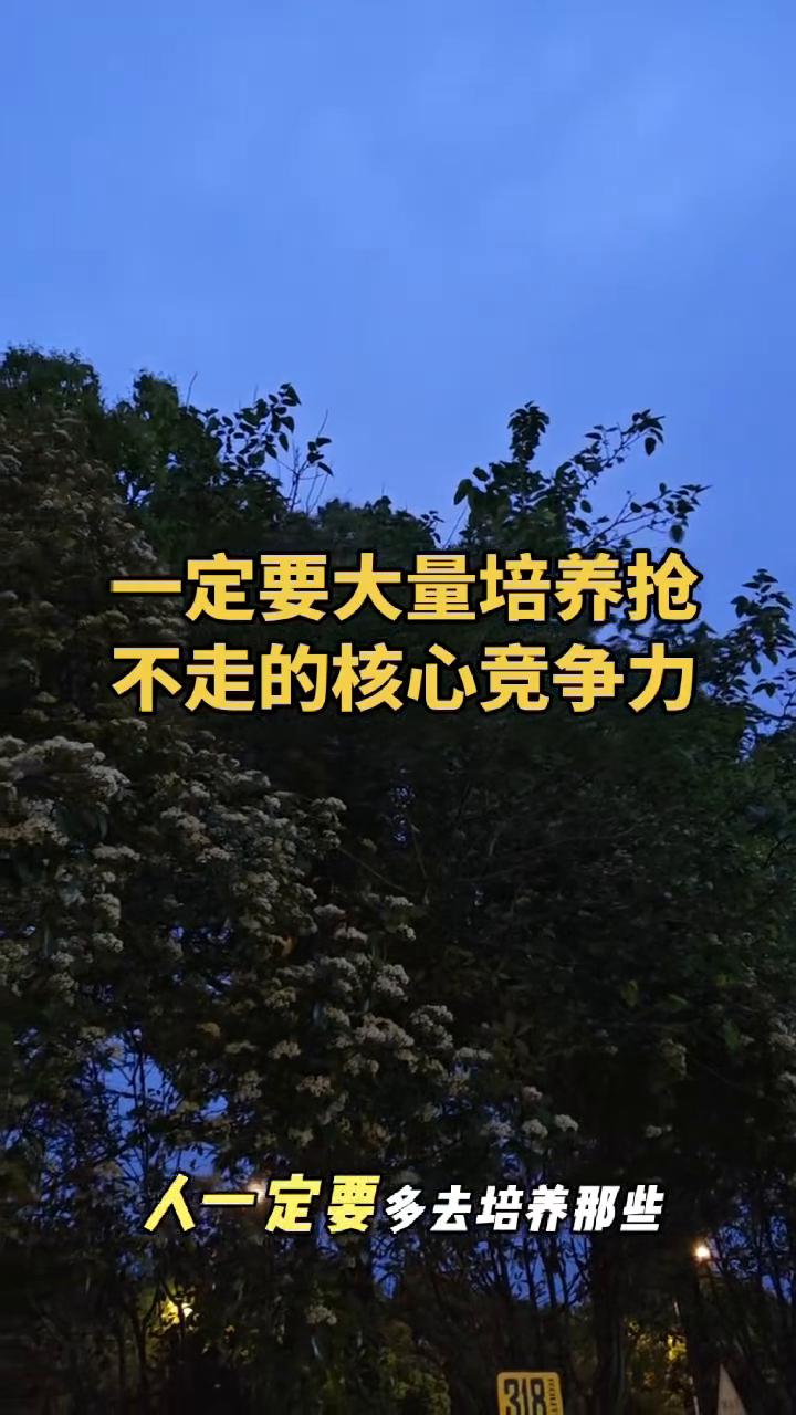 一定要大量培养抢不走的核心竞争力。
人一定要多去培养那些别人抢不走的东西。才华让