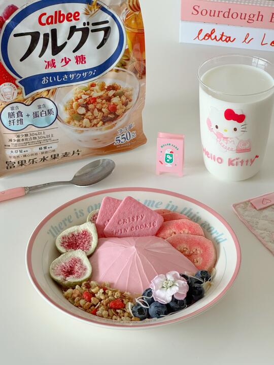 夏日甜心🎀粉红芭乐麦片酸奶碗🍧元气早餐🍥
