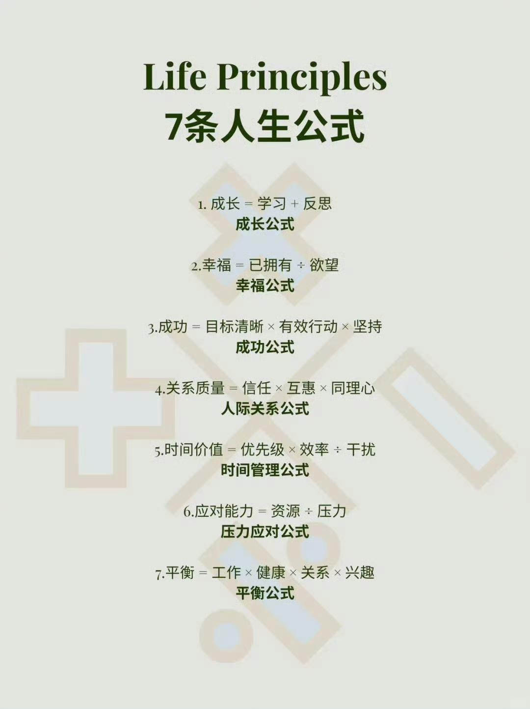 美好人生7条公式 ​​​