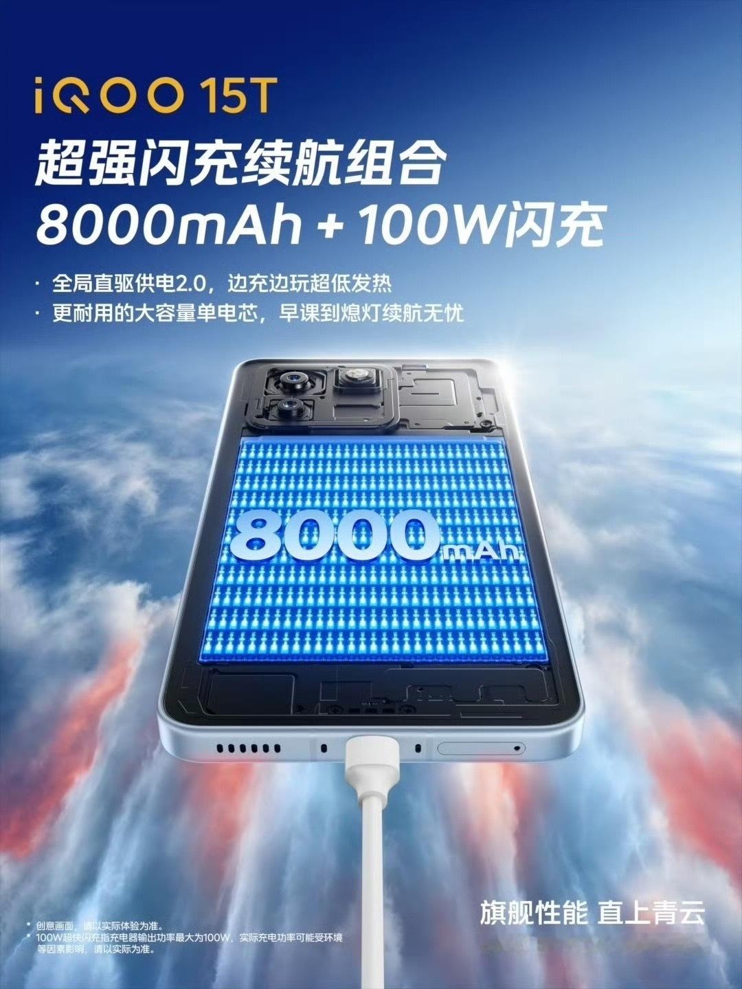 iQOO15T 这续航组合直接杀疯了🔥8000mAh巨型蓝海电池 + 100W