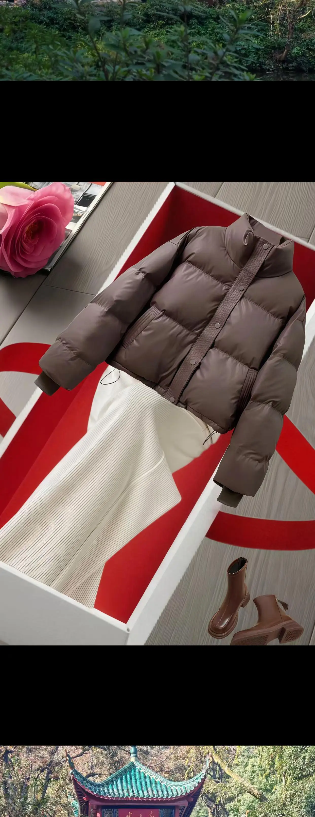 新款棉服闪亮登场！专为小个子女生定制，立领设计温暖护颈，短款宽松藏肉显...