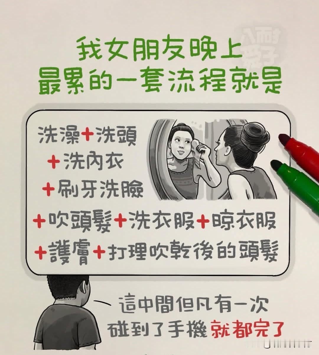 是不是这样？一整套下来，少说一个半小时没有了。关键的关键是：中途不能碰手机！！！
