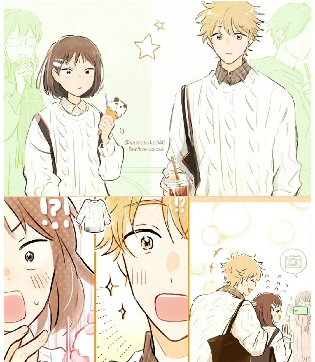 #跃动青春#  碰巧穿了一样的衣服，小情侣约会真的很甜❤️ ​​​