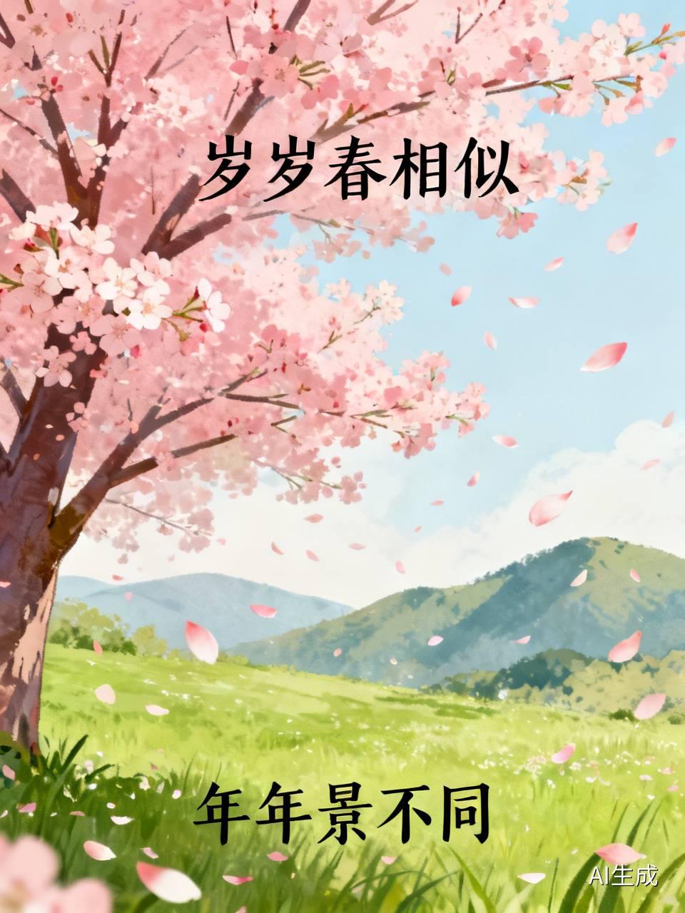 下联：年年景不同。