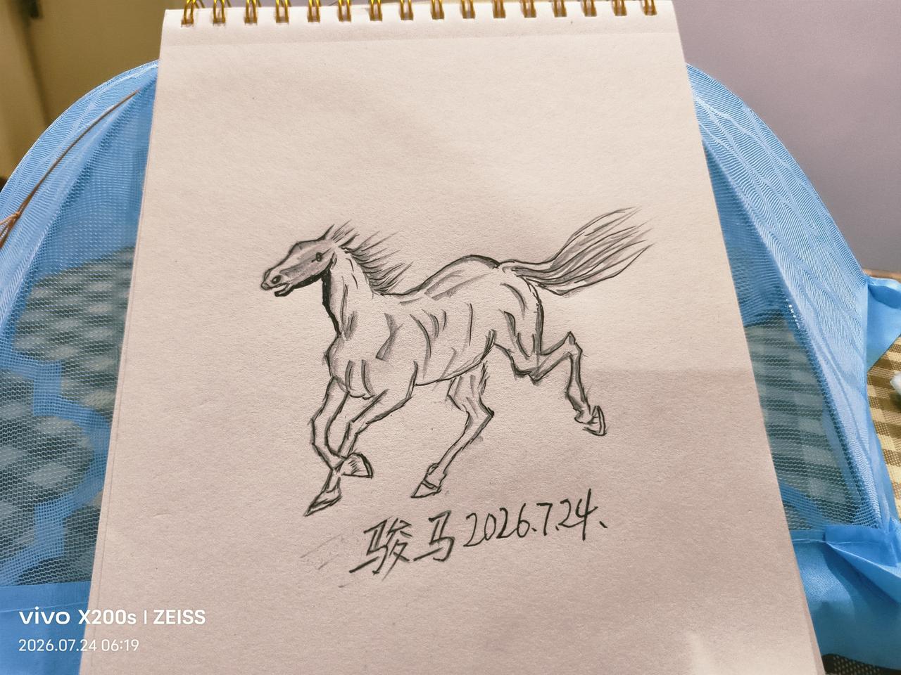 晒图笔记大赛骏马：午休后户外依然高温，不想出门在家又爱看手机，看长了对视力不好，