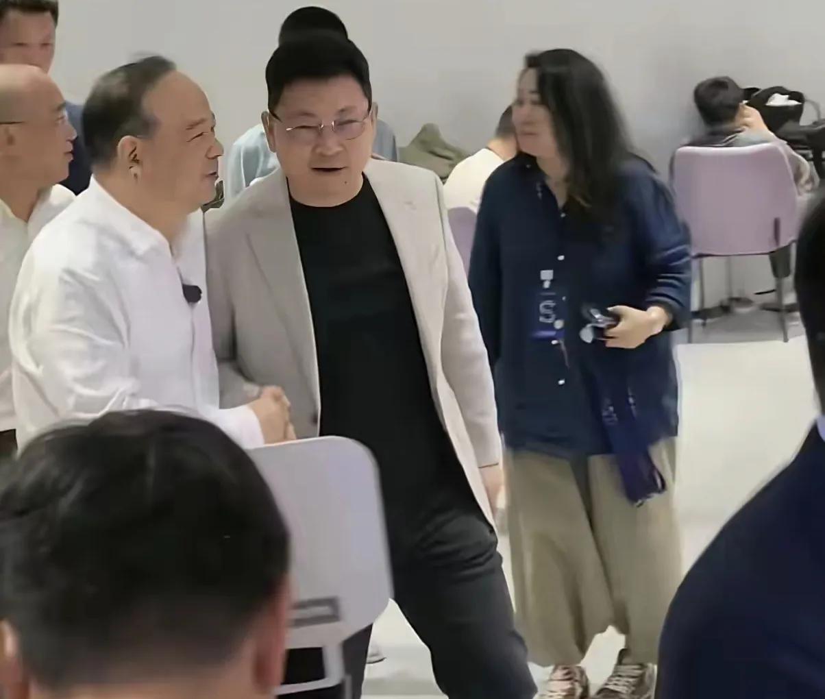 余承东和曾毓群勾肩搭背，钱没有宁德老板多，但是名气可不比他差

最近一张余承东和