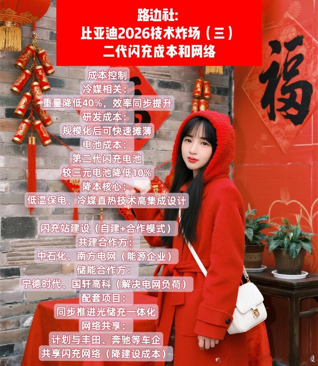 路边社: 比亚迪2026技术炸场（三）二代闪充成本和网络比亚迪大v聊车新能源大牛