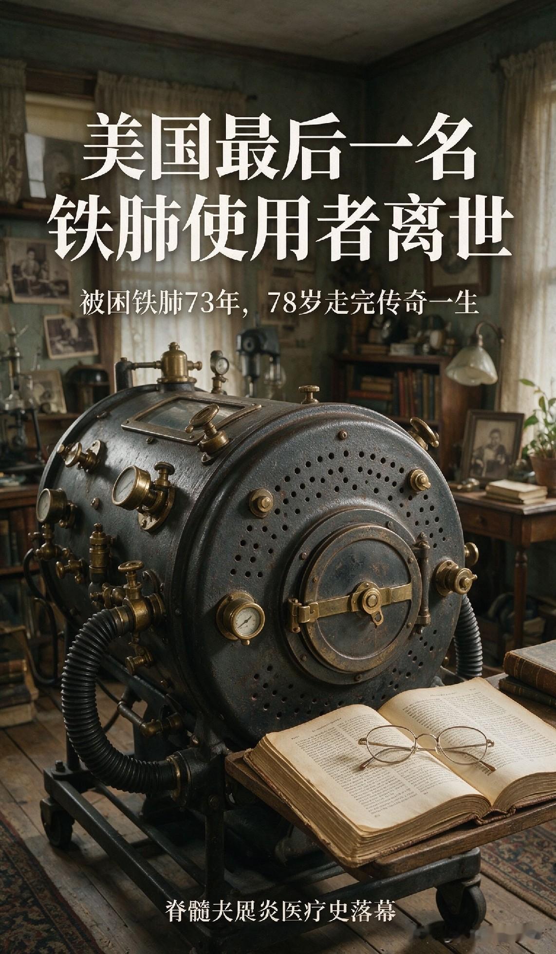 惊讶！传奇一生落幕！美国最后一位铁肺使用者玛莎离世，5岁患病依靠铁罐呼吸73年