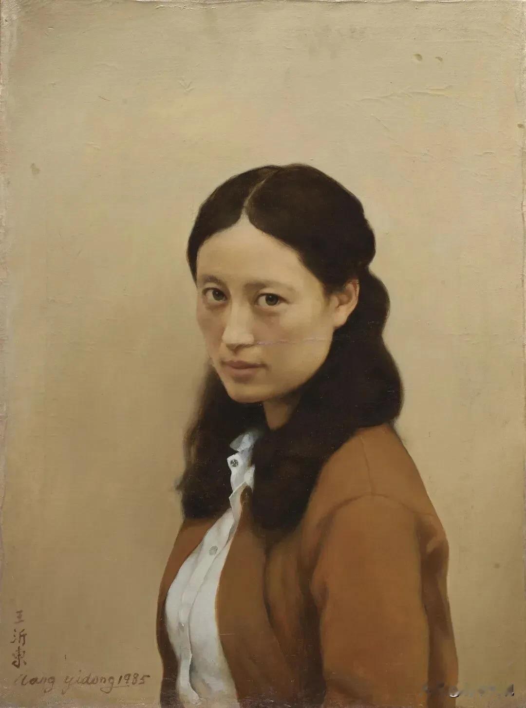 王沂东油画《露微肖像》  45.5cm×60cm 1985年 ​​​
这幅油画采