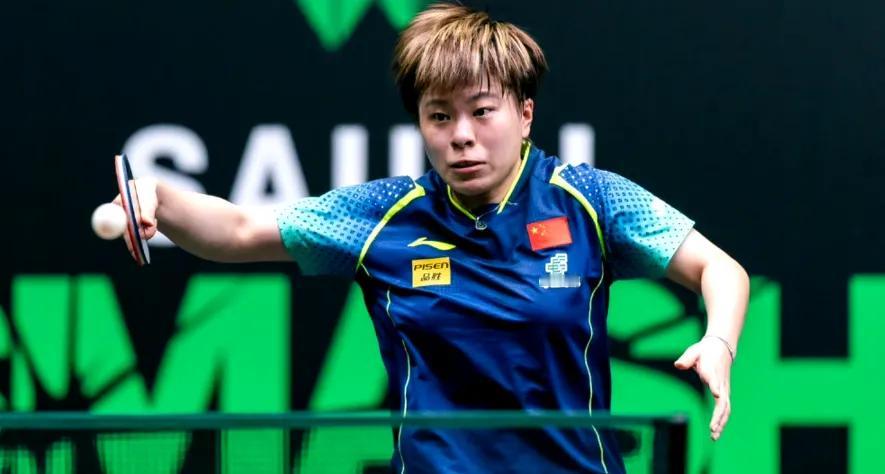王艺迪3-1逆转杨晓欣晋级八强。
#WTT沙特大满贯赛# 女单八分之一决赛，国乒