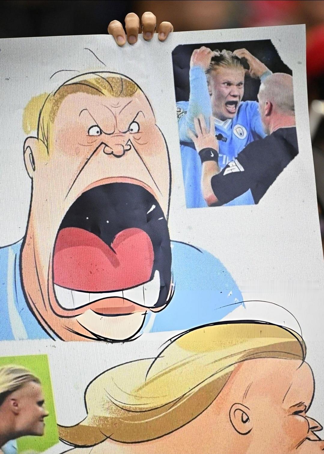 看台上的哈兰德漫画哈兰德 淘汰赛首秀
