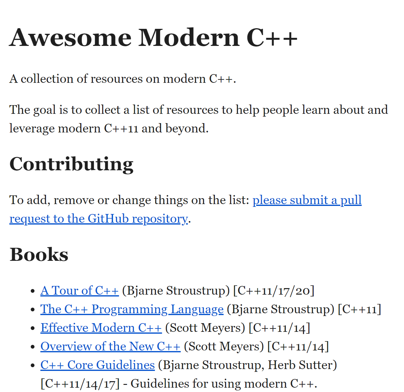 Awesome Modern C++ 网站是一个专门收集和整理现代 C++（C+