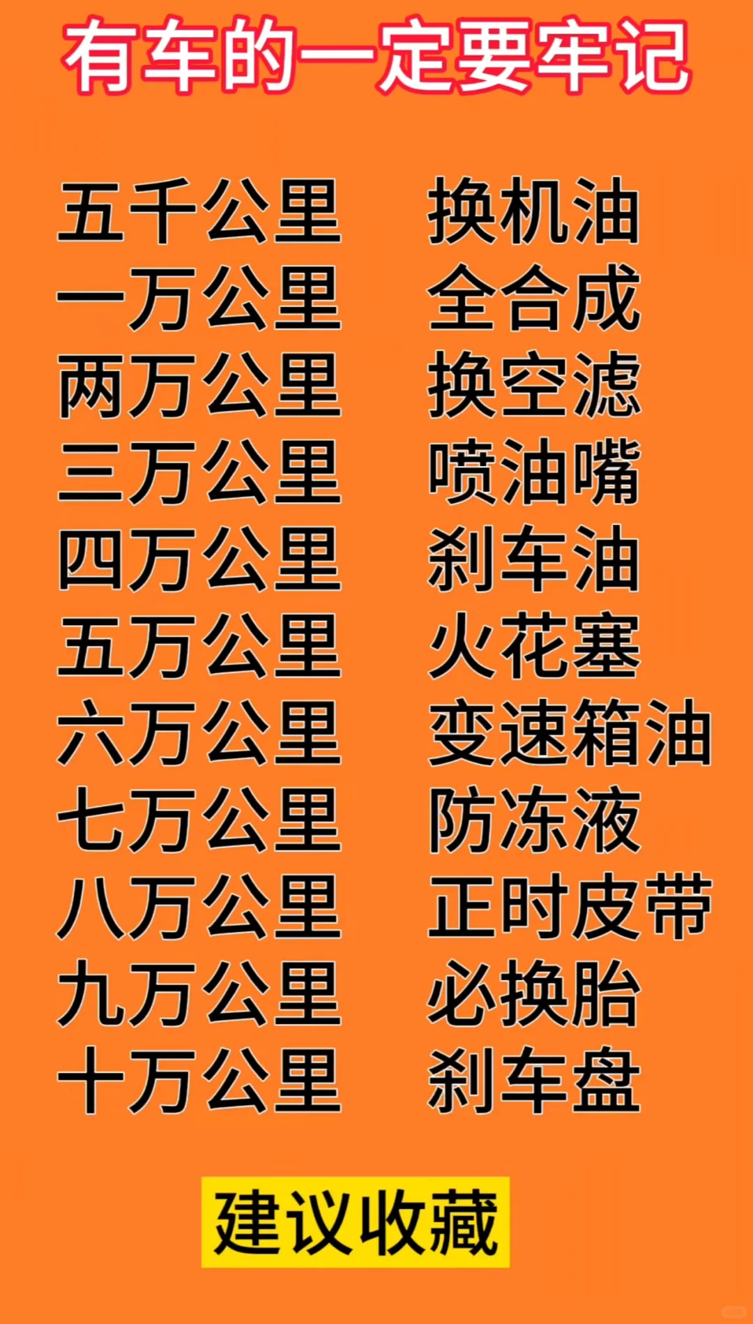 有车子牢记