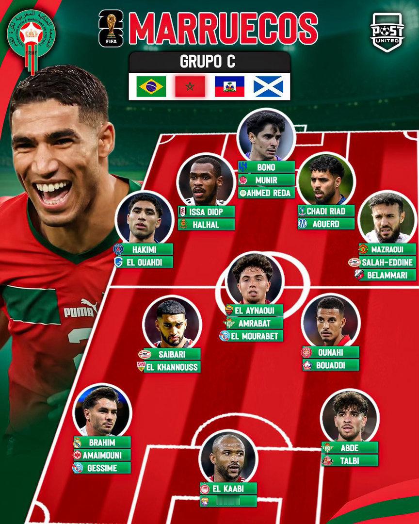 🏆关注2026美加墨世界杯 🇲🇦摩洛哥国家队公布世界杯26人正式名单🔥他