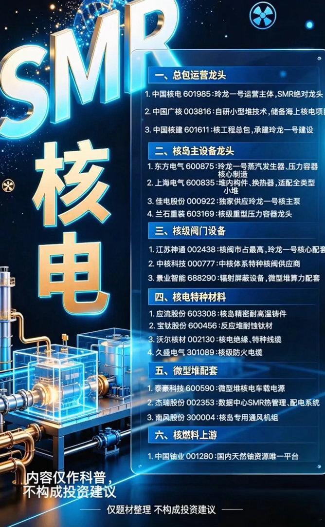 SMR小堆加速落地，核电赛道的新机遇真的来了吗？双碳目标持续推进之下，小型模块化