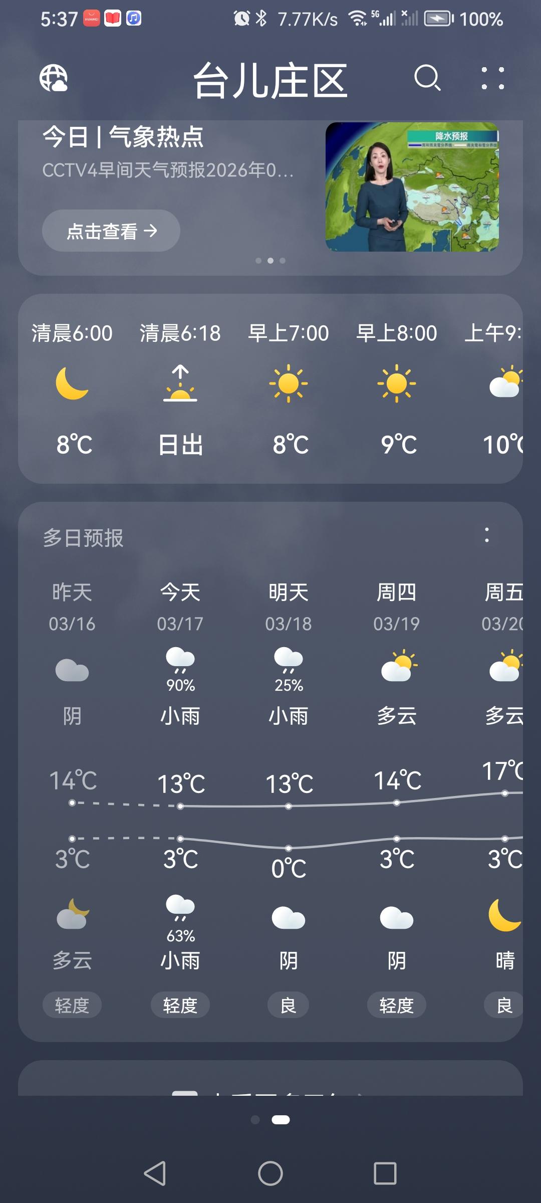 正月二十九天气阴，傍晚到夜间下起了小雨，春雨贵如油，润育万物复苏。（图片来源：老