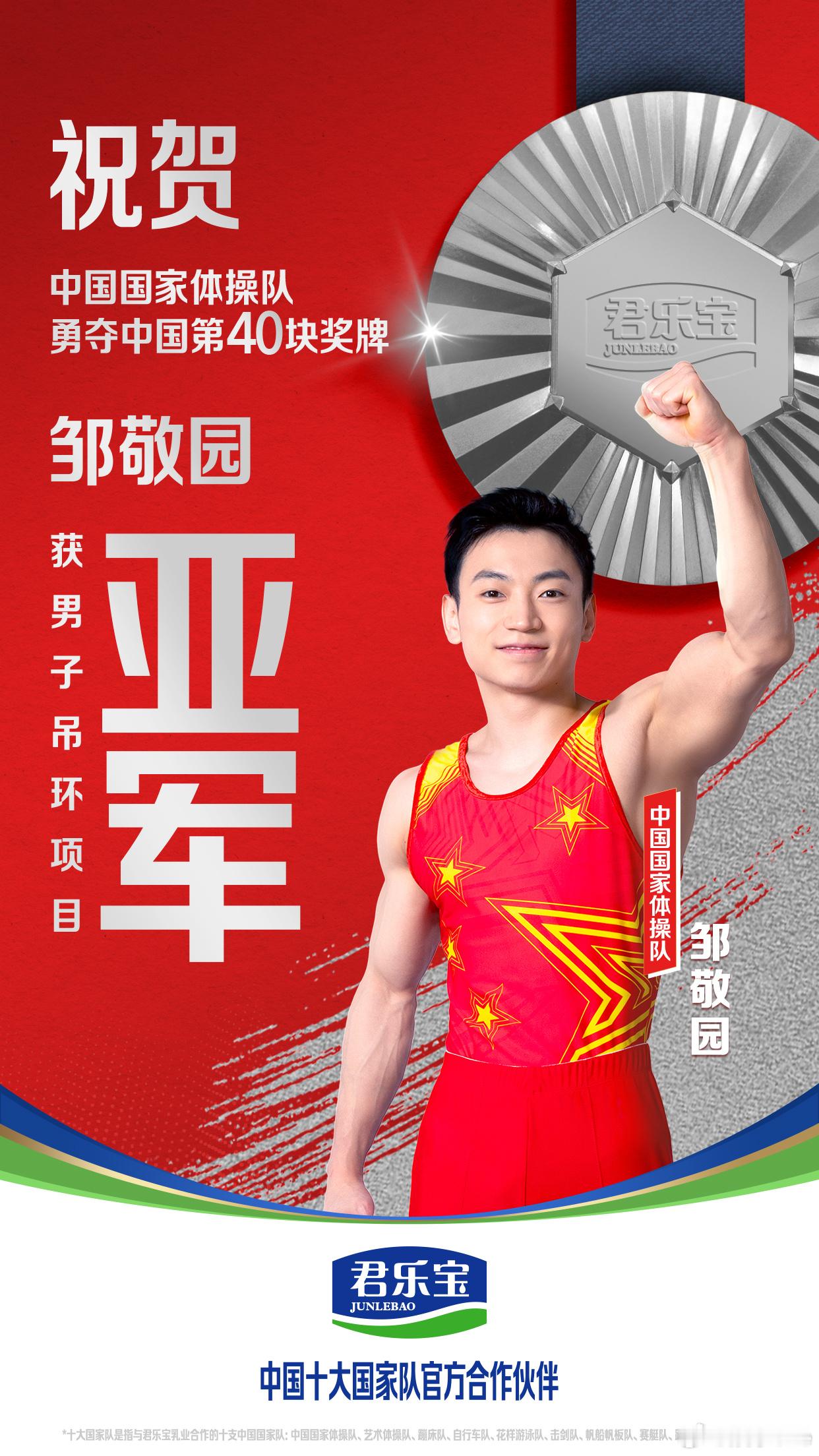 #这就是中国力量的具象化# 看刘洋邹敬园吊环决赛，解说一直在说他俩为团体赛贡献了