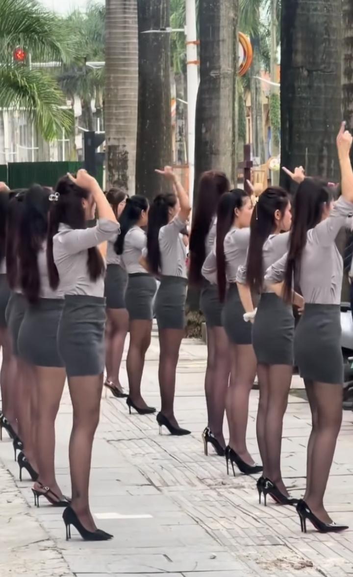 不知道这是什么单位，都是黑丝美女，外加超短裙。我也想去上班，不知道要什么条件？
