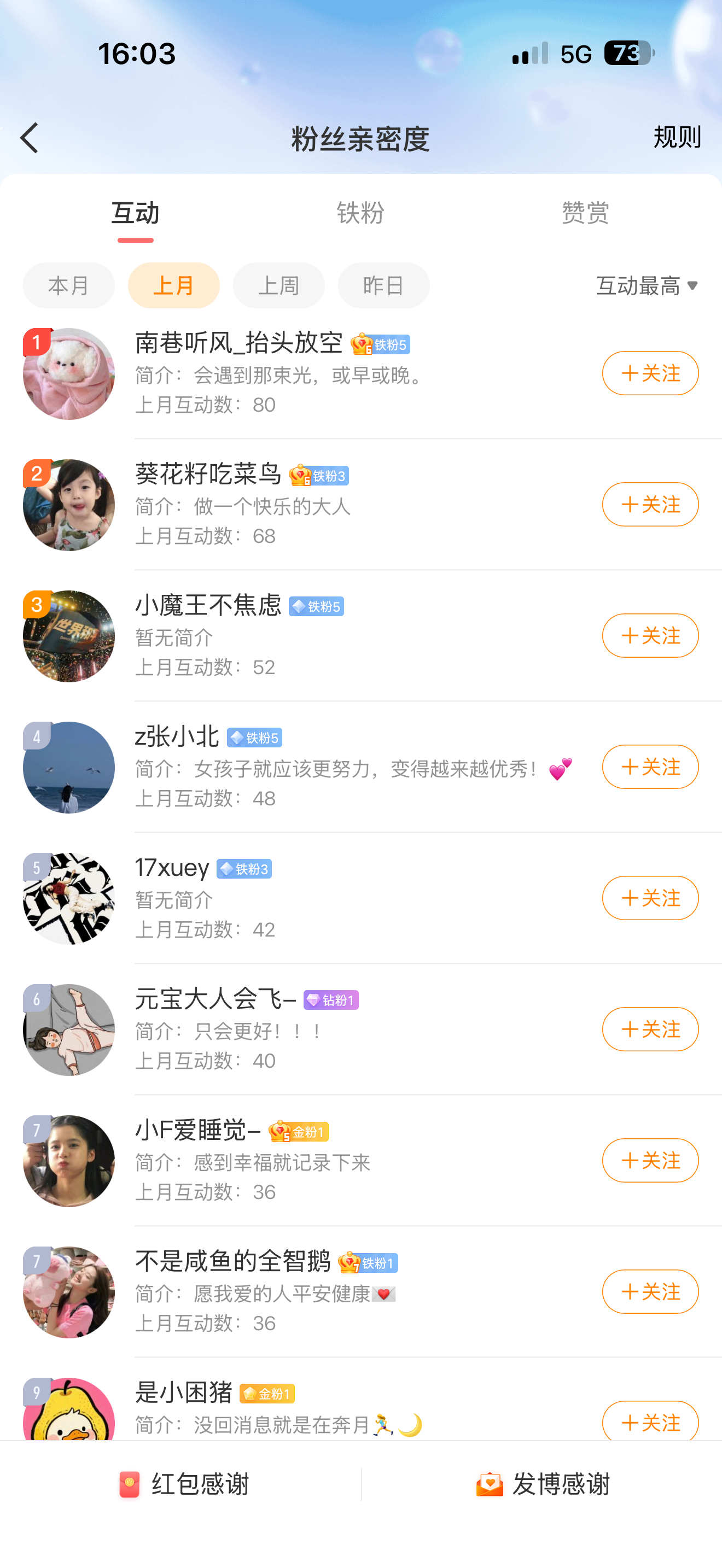 一屏9位，找小助理拿礼物，上月的。​​​