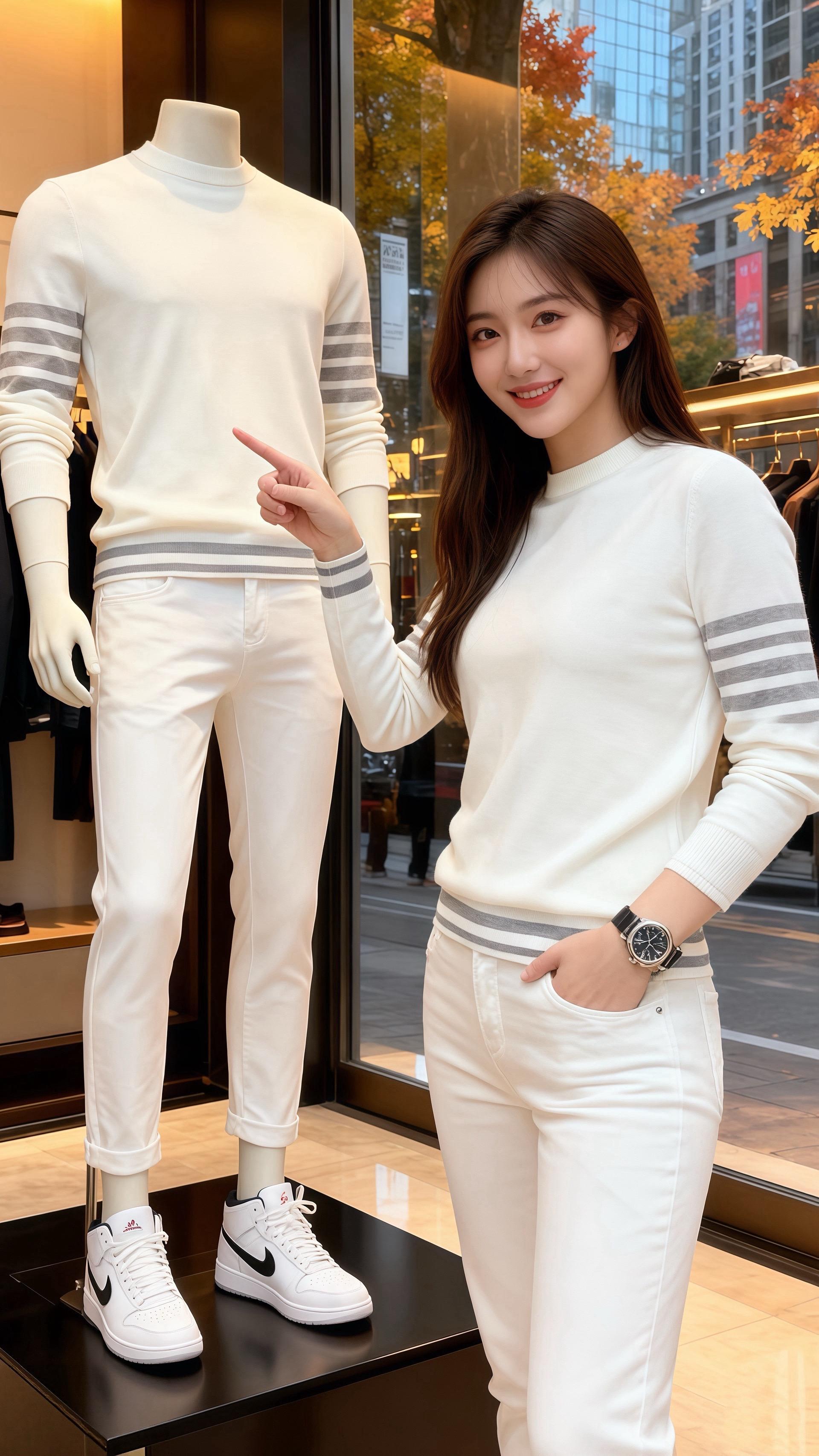 《秋街里的毛衣》  周末的雨把梧桐叶浸得透亮，我等在男装店外，看见他抱...