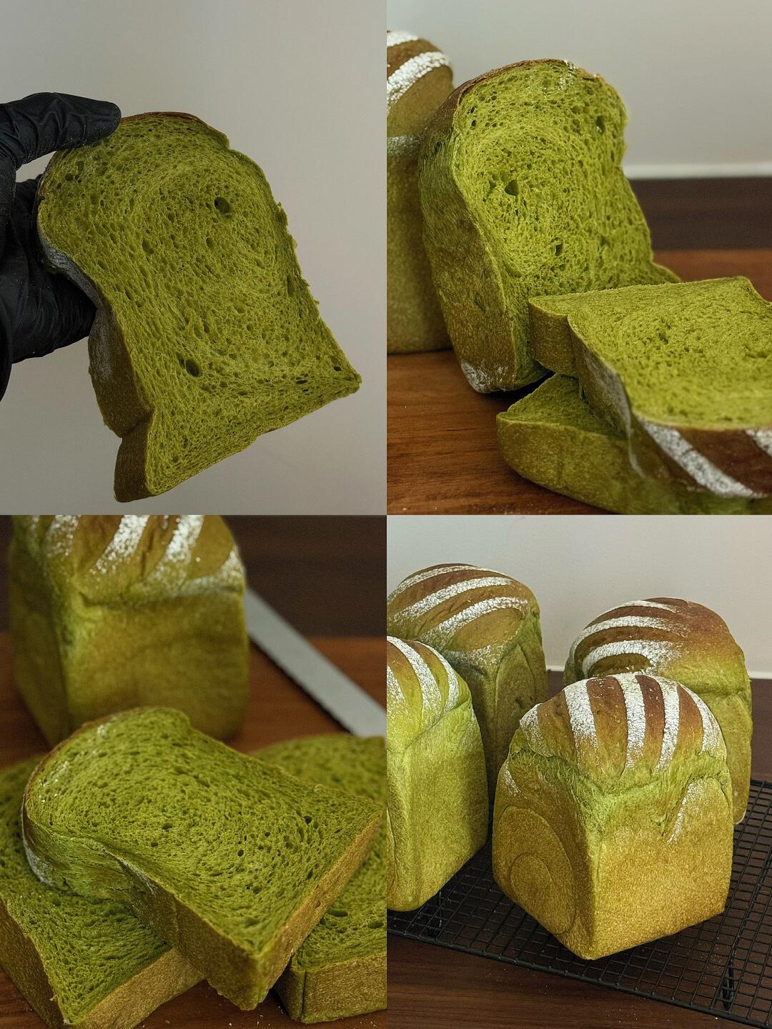 特浓抹茶米吐司🍵软糯的组织口感