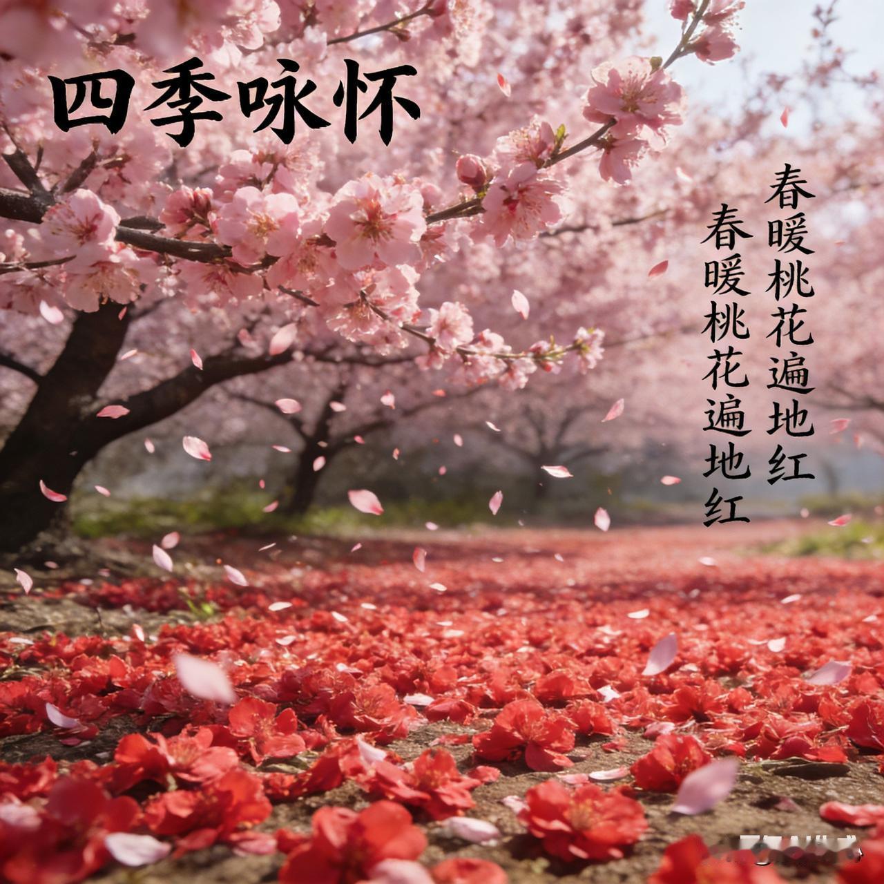 下面这首七言绝句藏头诗太绝了，分享给大家欣赏。
《四季咏怀》乐韵诗心原创诗词: