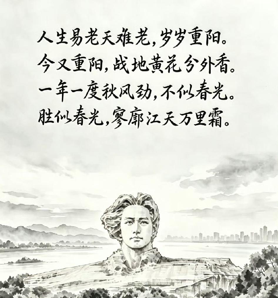 从古至今，重阳诗词绕不开两个字：悲秋。
 
登高望远、落叶风霜，无数文人墨客逢此
