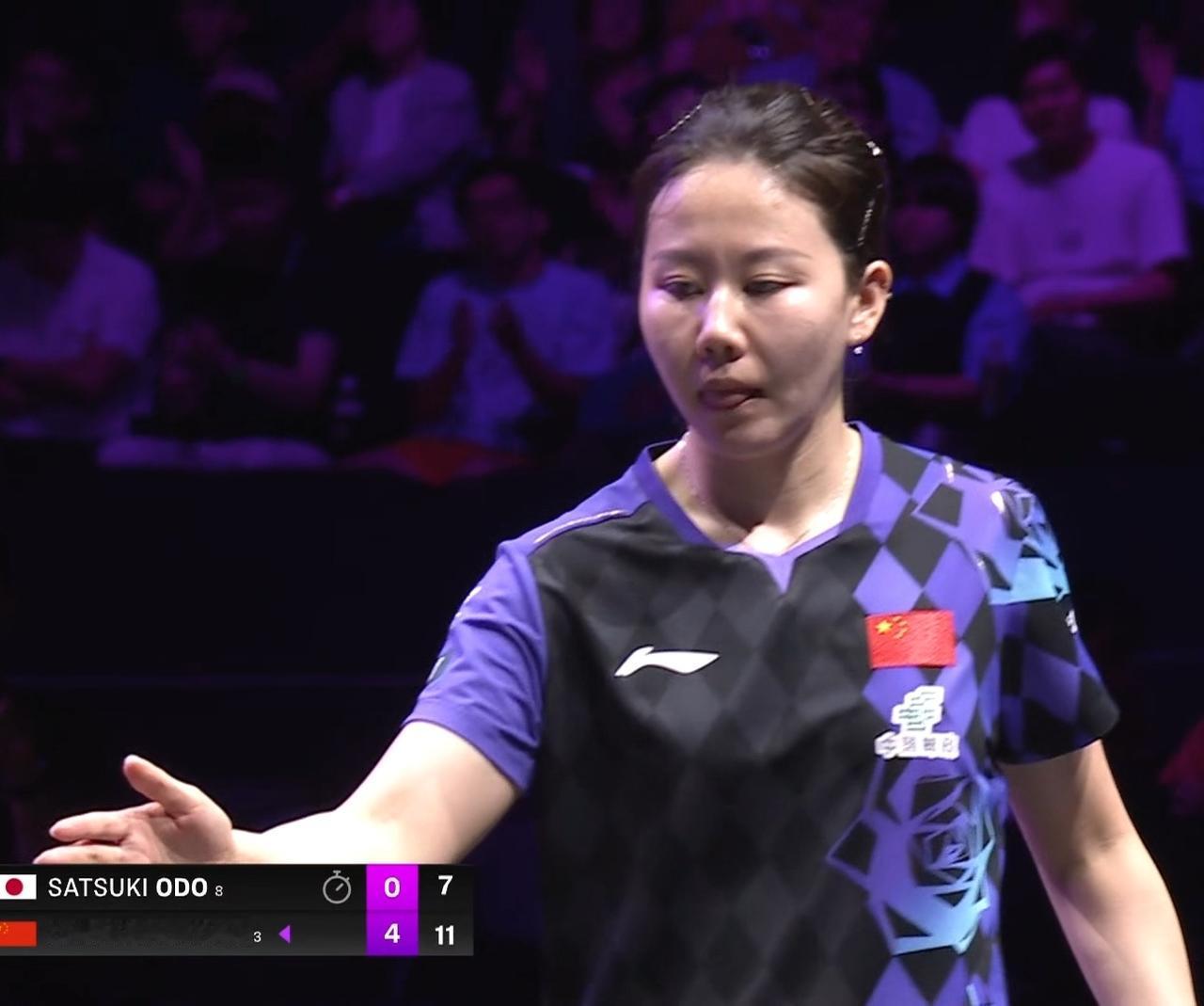 陈幸同4-0干脆利落击败大藤沙月，顺利晋级女单4强。
整场比赛陈幸同非常稳定，不